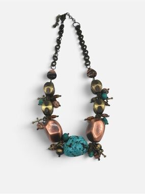 Artisan Old Tibetan Turquoise Collector Necklace